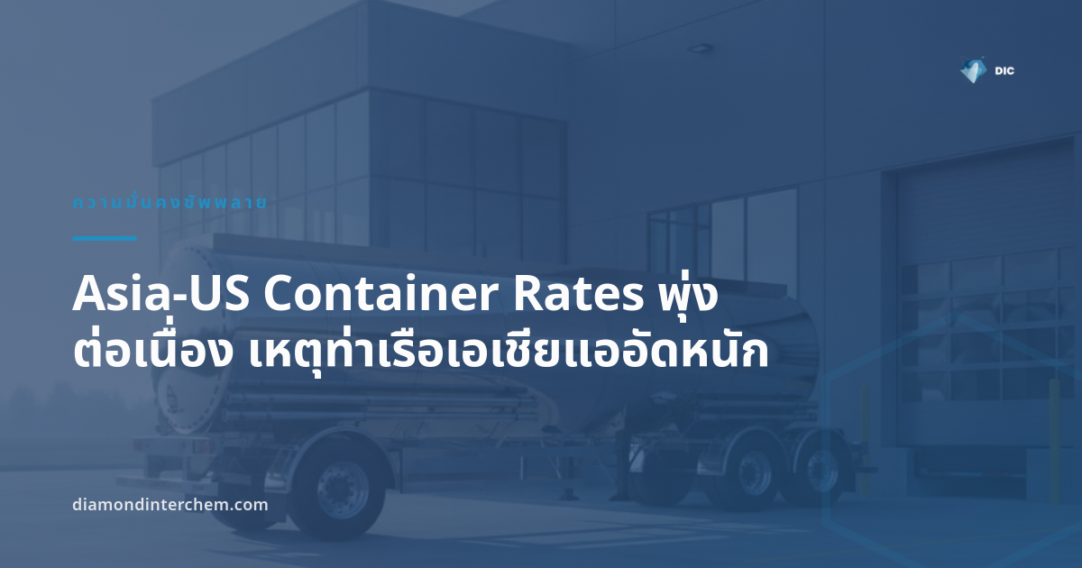 เรือคอนเทนเนอร์จำนวนมากรอเทียบท่าที่ท่าเรือเอเชีย สะท้อน Asia-US container rates ที่ปรับตัวสูงขึ้น