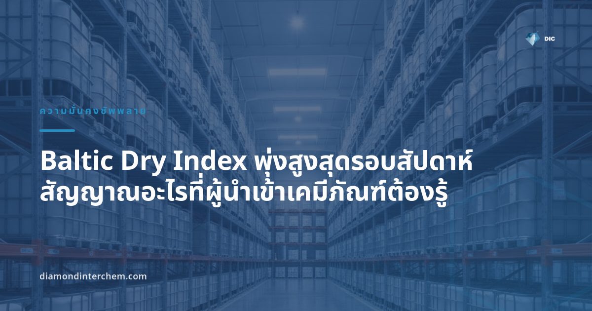 เรือบรรทุกสินค้าเทกองกลางทะเล สะท้อนการปรับขึ้นของ Baltic Dry Index